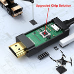 Cabo Adaptador HDMI para USB+DisplayPort com Fonte de Alimentação, Comprimento: 1,8m, 180cm