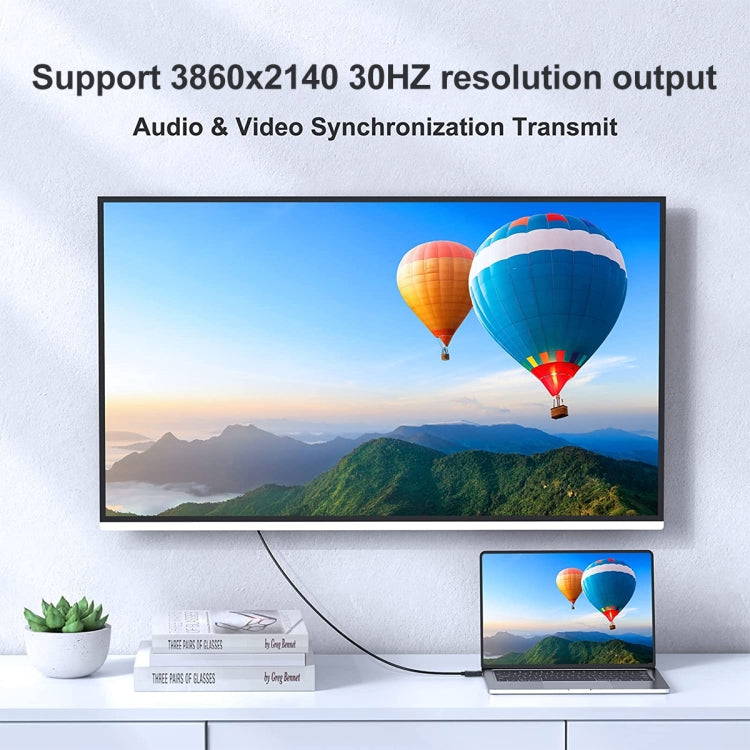 Cabo Adaptador HDMI para USB+DisplayPort com Fonte de Alimentação, Comprimento: 1,8m, 180cm