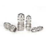 Conector Reto Pneumático de Cobre Niquelado LAIZE PM-4, 2 Peças, PM-4 (2 peças), PM-6 (2 peças), PM-8 (2 peças), PM-10 (2 peças), PM-12, PM-14, PM-16