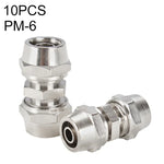Conector Reto Pneumático de Cobre Niquelado LAIZE PM-4, 2 Peças, PM-4 (2 peças), PM-6 (2 peças), PM-8 (2 peças), PM-10 (2 peças), PM-12, PM-14, PM-16