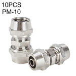 Conector Reto Pneumático de Cobre Niquelado LAIZE PM-4, 2 Peças, PM-4 (2 peças), PM-6 (2 peças), PM-8 (2 peças), PM-10 (2 peças), PM-12, PM-14, PM-16