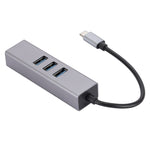 SL-030 Adaptador Conversor HUB USB-C / Tipo-C para Ethernet Gigabit RJ45 & 3 x USB 3.0, USB-C / Tipo-C para RJ45 & 3 x USB