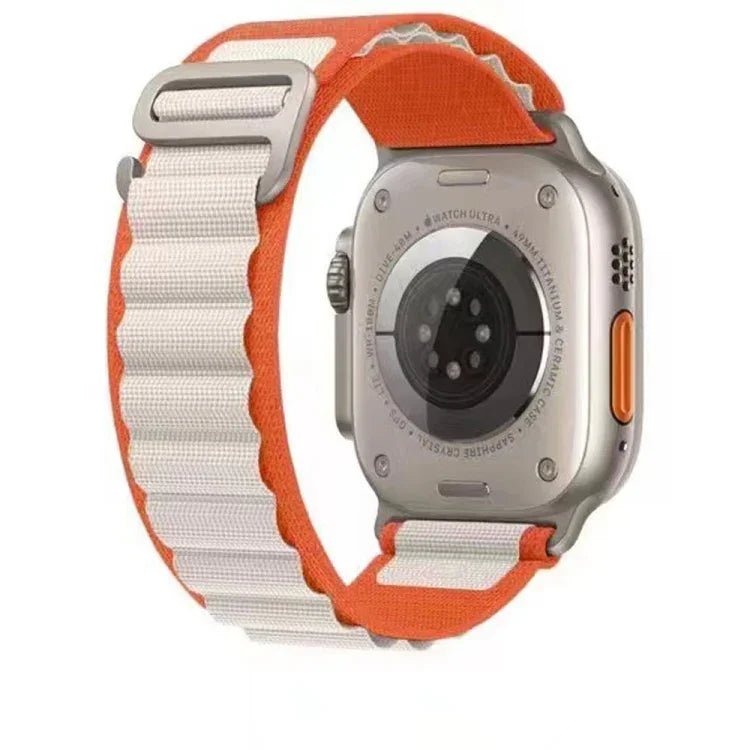 Correia de Relógio Respirável em Nylon Bicolor para Apple Watch, Ultra 49mm / Series 8&7 45mm / SE 2&6&SE&5&4 44mm / 3&2&1 42mm, Series 8&7 41mm / SE 2&6&SE&5&4 40mm / 3&2&1 38mm