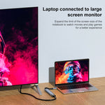 Adaptador Multifuncional Y002 6 em 1 Tipo-C para VGA+HDMI+USB Duplo+USB-C Duplo/Tipo-C, Y002
