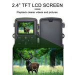 H888WIFI 4K hunting trail camera with WiFi displaying 2.4 inch TFT LCD screen for clearer video playback.