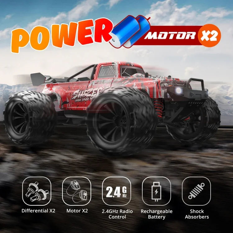 Carro RC 4WD de Alta Velocidade em Escala 1:16 9500E, 9500E (Vermelho), 9500E (Laranja)