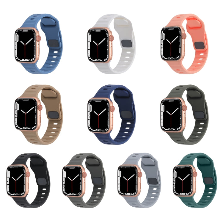 Pulseira de relógio desportiva em silicone, para Apple Watch Ultra 49mm / Series 8&7 45mm / SE 2&6&SE&5&4 44mm / 3&2&1 42mm, para Apple Watch Series 8&7 41mm / SE 2&6&SE&5&4 40mm / 3&2&1 38mm