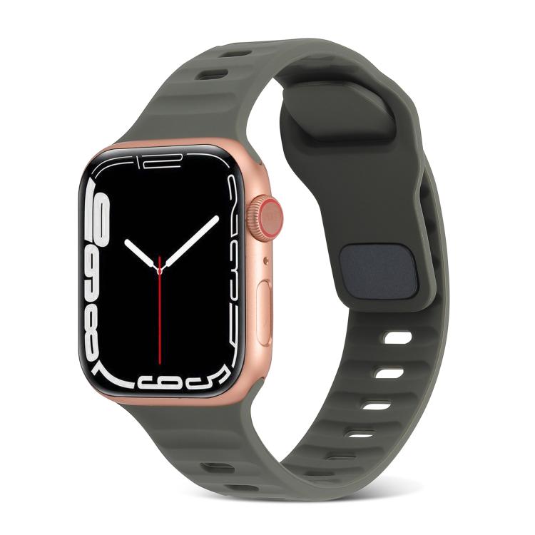 Pulseira de relógio desportiva em silicone, para Apple Watch Ultra 49mm / Series 8&7 45mm / SE 2&6&SE&5&4 44mm / 3&2&1 42mm, para Apple Watch Series 8&7 41mm / SE 2&6&SE&5&4 40mm / 3&2&1 38mm