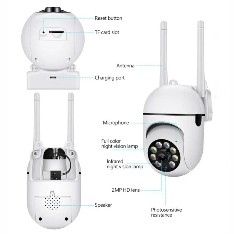 A7 1080P HD Wireless WiFi Smart Surveillance Camera Support Night Vision / Two Way Audio, without Memory, with 16G Memory