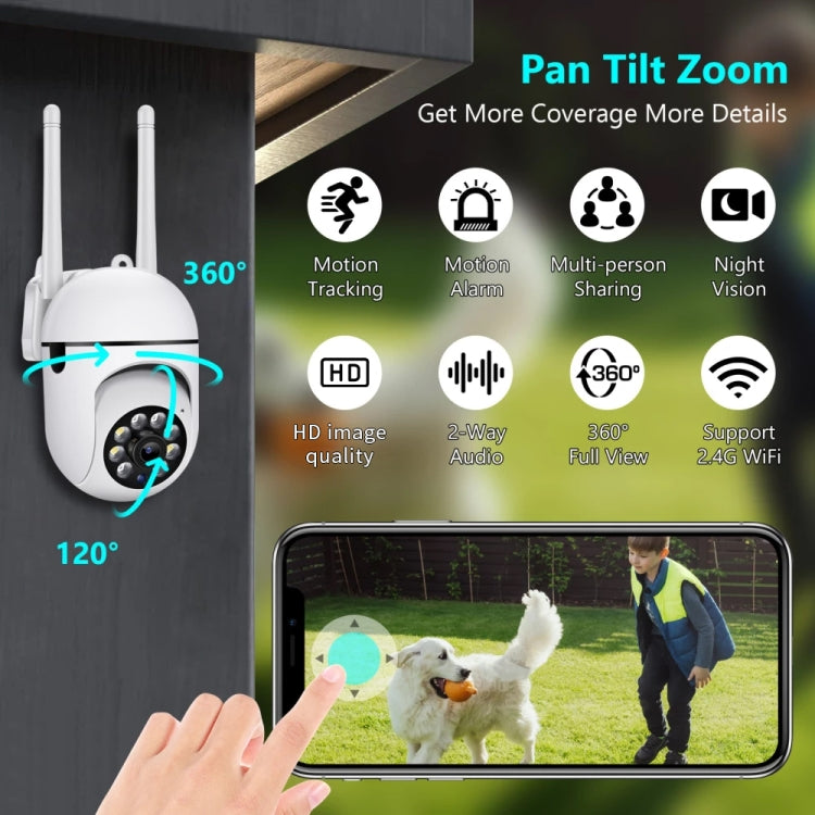 A7 Câmara de Vigilância Inteligente WiFi Sem Fios 1080P HD Suporta Visão Noturna / Áudio Bidirecional, sem Memória, com Memória de 16G