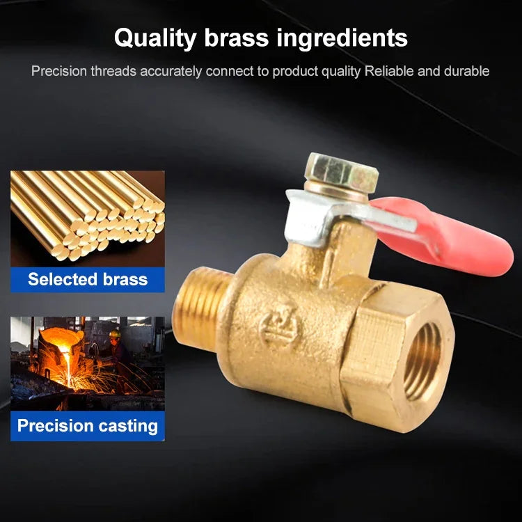Pneumatic Hose Connector Copper Ball Valve, Inside 2-Barb 8mm, Inside 2-Barb 10mm, Inside 3-Barb 8mm, Inside and Outside 1 1/8 inch, Inside and Outside 2 1/4 inch, Inside and Outside 3 3/8 inch, Inside and Outside 4 1/2 inch, Double Inside 1 1/8 inch  ...