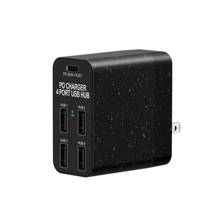 Carregador USB-C / Type-C com Saída de 65W X83 + HUB USB de 4 Portas, Plugue US