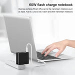 Carregador USB-C / Type-C com Saída de 65W X83 + HUB USB de 4 Portas, Plugue US