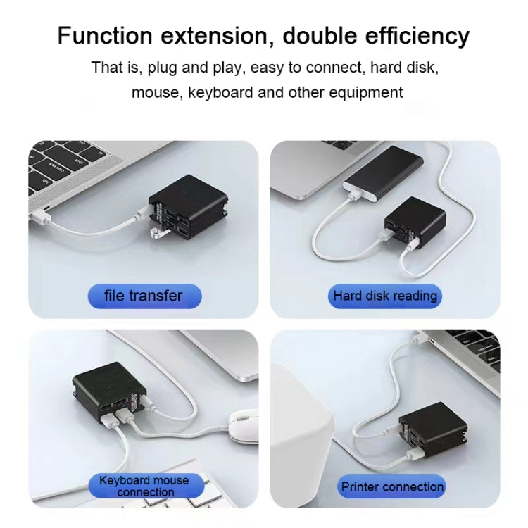 Carregador USB-C / Type-C com Saída de 65W X83 + HUB USB de 4 Portas, Plugue US