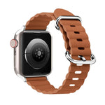 Correia de Relógio em Pele Estilo Oceano, Para Apple Watch Ultra 49mm / Series 8&7 45mm / SE 2&6&SE&5&4 44mm / 3&2&1 42mm, Para Apple Watch Ultra 49mm / Series 8&7 45mm /, Para Apple Watch Series 8&7 41mm / SE 2&6&SE&5&4 40mm / 3&2&1 38mm