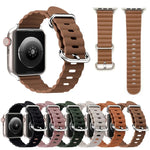 Correia de Relógio em Pele Estilo Oceano, Para Apple Watch Ultra 49mm / Series 8&7 45mm / SE 2&6&SE&5&4 44mm / 3&2&1 42mm, Para Apple Watch Ultra 49mm / Series 8&7 45mm /, Para Apple Watch Series 8&7 41mm / SE 2&6&SE&5&4 40mm / 3&2&1 38mm