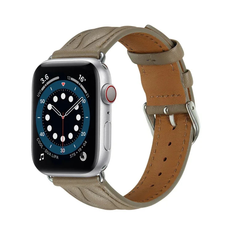 Correia de Pele com Onda Hiperbólica, Para Apple Watch Ultra 49mm / Series 8&7 45mm /, Para Apple Watch Series 8&7 41mm /