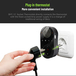 Termóstato LCD Plug-in, Plugue UE, Com WiFi, Sem WiFi
