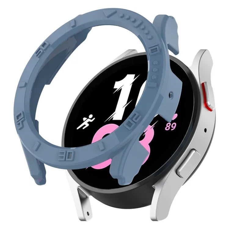 Capa protetora para relógio PC semi-cobertura com escala, Para Samsung Galaxy Watch5 / Watch4 44 mm