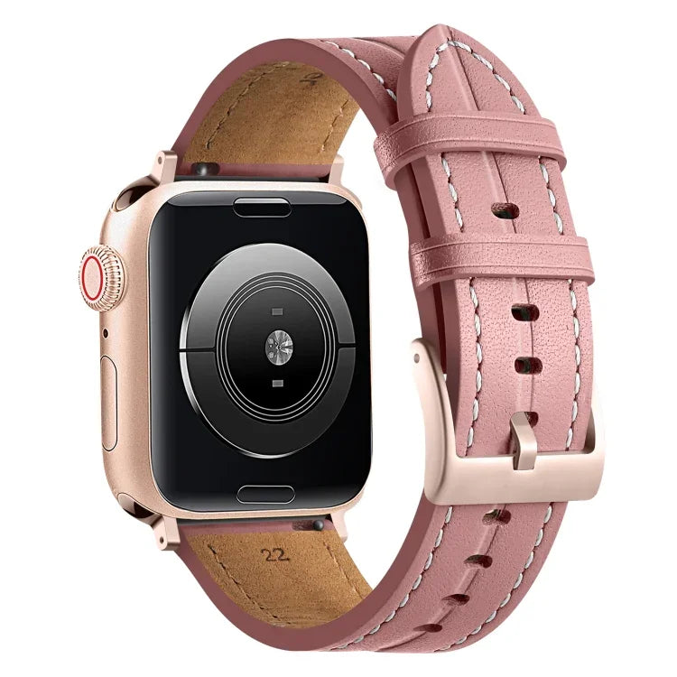 Correia de Pele Estriada, Para Apple Watch Ultra 49mm / Series 8&7 45mm / SE 2&6&SE&5&4 44mm / 3&2&1 42mm, Para Apple Watch Ultra 49mm / Series 8&7 45mm /, Para Apple Watch Series 8&7 41mm / SE 2&6&SE&5&4 40mm / 3&2&1 38mm