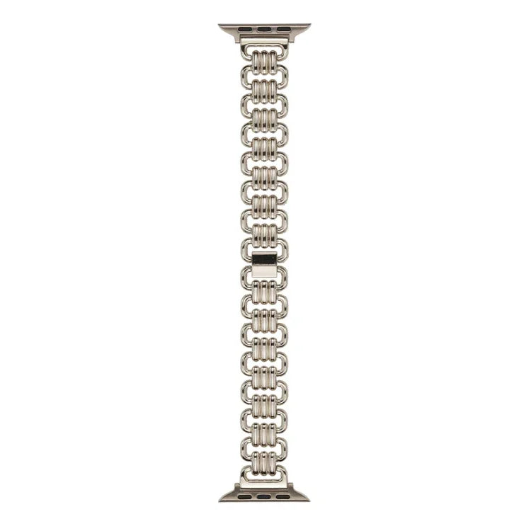 Pulseira de Relógio em Metal U-chain, Para Apple Watch Ultra 49mm / Series 8&7 45mm / SE 2&6&SE&5&4 44mm / 3&2&1 42mm, Para Apple Watch Series 8&7 41mm / SE 2&6&SE&5&4 40mm / 3&2&1 38mm