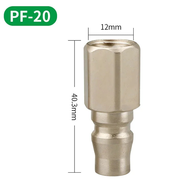 10pcs Conector Rápido Pneumático Auto-bloqueante Tipo C, PF-20, PH-20, PM-20, PP-20, SF-20, SH-20, SM-20, SP-20, PF-30, PH-30, PM-30, PP-30, SF-30, SH-30, SM-30, SP-30, PF-40, PH-40, PM-40, PP-40, SF-40, SH-40, SM-40, SP-40, SF+PF-20, SF+PF-30, SF+PF-...