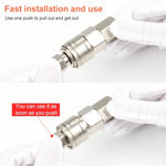 10pcs Conector Rápido Pneumático Auto-bloqueante Tipo C, PF-20, PH-20, PM-20, PP-20, SF-20, SH-20, SM-20, SP-20, PF-30, PH-30, PM-30, PP-30, SF-30, SH-30, SM-30, SP-30, PF-40, PH-40, PM-40, PP-40, SF-40, SH-40, SM-40, SP-40, SF+PF-20, SF+PF-30, SF+PF-...