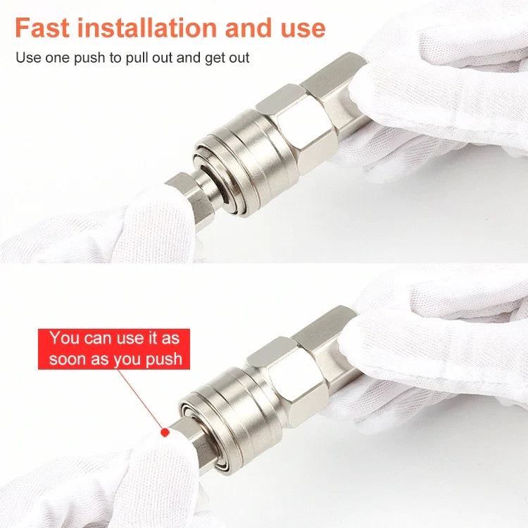 10pcs Conector Rápido Pneumático Auto-bloqueante Tipo C, PF-20, PH-20, PM-20, PP-20, SF-20, SH-20, SM-20, SP-20, PF-30, PH-30, PM-30, PP-30, SF-30, SH-30, SM-30, SP-30, PF-40, PH-40, PM-40, PP-40, SF-40, SH-40, SM-40, SP-40, SF+PF-20, SF+PF-30, SF+PF-...