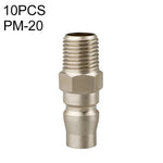 10pcs Conector Rápido Pneumático Auto-bloqueante Tipo C, PF-20, PH-20, PM-20, PP-20, SF-20, SH-20, SM-20, SP-20, PF-30, PH-30, PM-30, PP-30, SF-30, SH-30, SM-30, SP-30, PF-40, PH-40, PM-40, PP-40, SF-40, SH-40, SM-40, SP-40, SF+PF-20, SF+PF-30, SF+PF-...