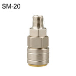 10pcs Conector Rápido Pneumático Auto-bloqueante Tipo C, PF-20, PH-20, PM-20, PP-20, SF-20, SH-20, SM-20, SP-20, PF-30, PH-30, PM-30, PP-30, SF-30, SH-30, SM-30, SP-30, PF-40, PH-40, PM-40, PP-40, SF-40, SH-40, SM-40, SP-40, SF+PF-20, SF+PF-30, SF+PF-...
