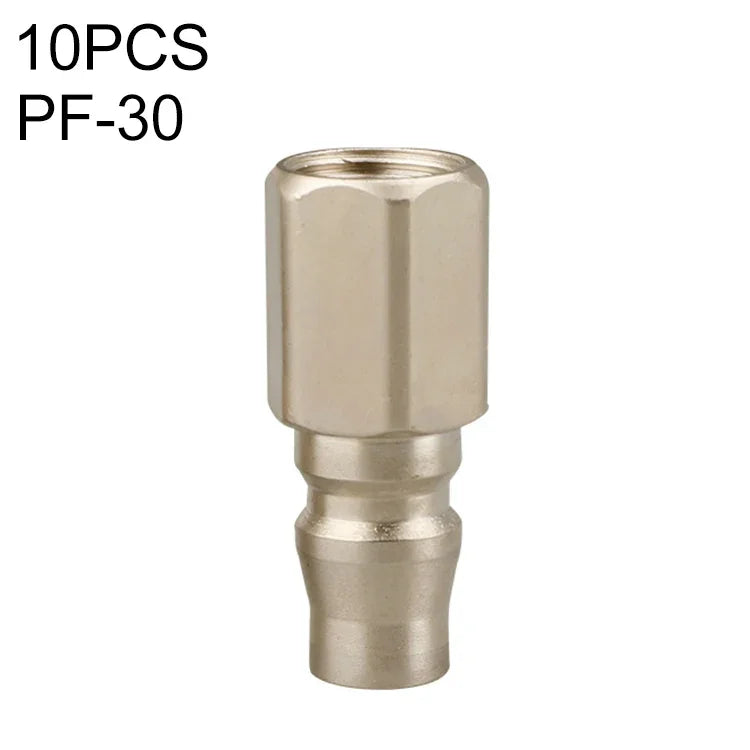 10pcs Conector Rápido Pneumático Auto-bloqueante Tipo C, PF-20, PH-20, PM-20, PP-20, SF-20, SH-20, SM-20, SP-20, PF-30, PH-30, PM-30, PP-30, SF-30, SH-30, SM-30, SP-30, PF-40, PH-40, PM-40, PP-40, SF-40, SH-40, SM-40, SP-40, SF+PF-20, SF+PF-30, SF+PF-...