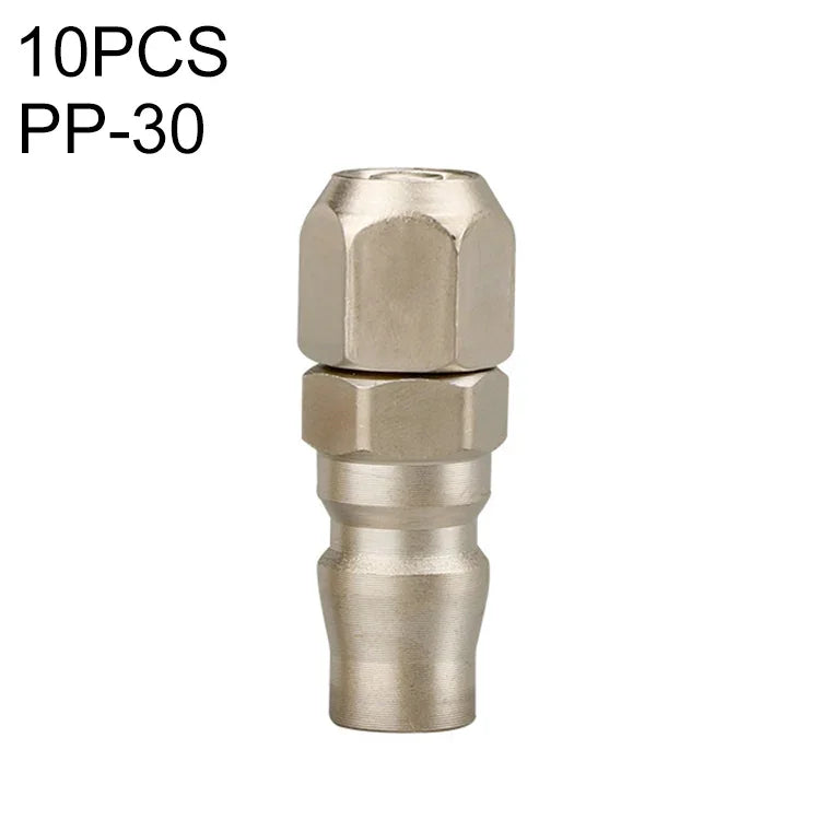 10pcs Conector Rápido Pneumático Auto-bloqueante Tipo C, PF-20, PH-20, PM-20, PP-20, SF-20, SH-20, SM-20, SP-20, PF-30, PH-30, PM-30, PP-30, SF-30, SH-30, SM-30, SP-30, PF-40, PH-40, PM-40, PP-40, SF-40, SH-40, SM-40, SP-40, SF+PF-20, SF+PF-30, SF+PF-...