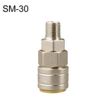10pcs Conector Rápido Pneumático Auto-bloqueante Tipo C, PF-20, PH-20, PM-20, PP-20, SF-20, SH-20, SM-20, SP-20, PF-30, PH-30, PM-30, PP-30, SF-30, SH-30, SM-30, SP-30, PF-40, PH-40, PM-40, PP-40, SF-40, SH-40, SM-40, SP-40, SF+PF-20, SF+PF-30, SF+PF-...