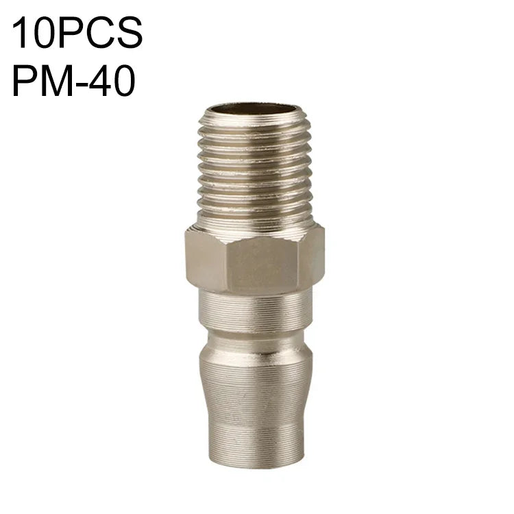 10pcs Conector Rápido Pneumático Auto-bloqueante Tipo C, PF-20, PH-20, PM-20, PP-20, SF-20, SH-20, SM-20, SP-20, PF-30, PH-30, PM-30, PP-30, SF-30, SH-30, SM-30, SP-30, PF-40, PH-40, PM-40, PP-40, SF-40, SH-40, SM-40, SP-40, SF+PF-20, SF+PF-30, SF+PF-...