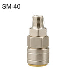 10pcs Conector Rápido Pneumático Auto-bloqueante Tipo C, PF-20, PH-20, PM-20, PP-20, SF-20, SH-20, SM-20, SP-20, PF-30, PH-30, PM-30, PP-30, SF-30, SH-30, SM-30, SP-30, PF-40, PH-40, PM-40, PP-40, SF-40, SH-40, SM-40, SP-40, SF+PF-20, SF+PF-30, SF+PF-...