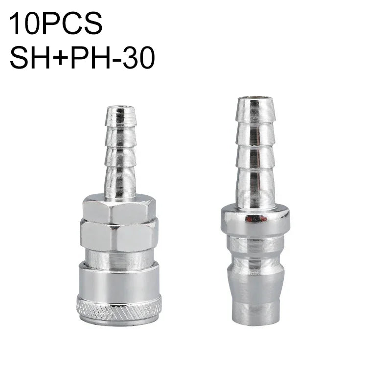 10pcs C-type Self-lock Air Tube Pneumatic Quick Fitting Connector, PF-20, PF-30, PF-40, PH-20, PH-30, PH-40, PM-20, PM-30, PM-40, PP-20, PP-30, PP-40, SF-20, SF-30, SF-40, SH-20, SH-30, SH-40, SM-20, SM-30, SM-40, SP-20, SP-30, SP-40, SF+PF-20, SF+PF-3...
