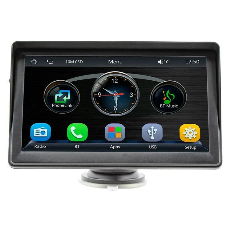 Leitor Multimédia de Rádio CarPlay Sem Fios de 7 polegadas, Ecrã Tátil IPS 1080P, Rádio MP5, Bluetooth, Monitor, B600W