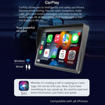 Leitor Multimédia de Rádio CarPlay Sem Fios de 7 polegadas, Ecrã Tátil IPS 1080P, Rádio MP5, Bluetooth, Monitor, B600W