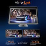 Leitor Multimédia de Rádio CarPlay Sem Fios de 7 polegadas, Ecrã Tátil IPS 1080P, Rádio MP5, Bluetooth, Monitor, B600W