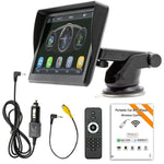 Leitor Multimédia de Rádio CarPlay Sem Fios de 7 polegadas, Ecrã Tátil IPS 1080P, Rádio MP5, Bluetooth, Monitor, B600W