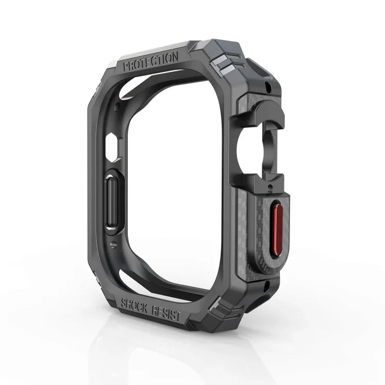 Capa Antichoque em TPU + PC Fibra de Carbono Para Apple Watch, Ultra 3 / 2 / 1 49mm