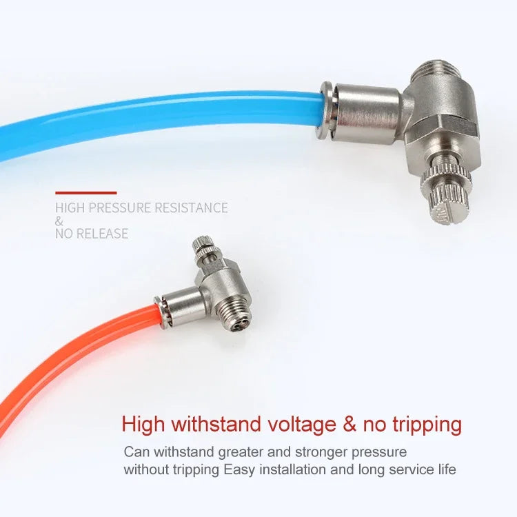 Conector Pneumático de Válvula de Aceleração com Rosca Macho em Cobre Níquelado LAIZE, SL4-01, SL4-02, SL4-M5, SL6-01, SL6-02, SL6-03, SL6-04, SL6-M5, SL8-01, SL8-02, SL8-03, SL8-04, SL10-01, SL10-02, SL10-03, SL10-04, SL12-02, SL12-03, SL12-04