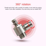 Conector Pneumático de Válvula de Aceleração com Rosca Macho em Cobre Níquelado LAIZE, SL4-01, SL4-02, SL4-M5, SL6-01, SL6-02, SL6-03, SL6-04, SL6-M5, SL8-01, SL8-02, SL8-03, SL8-04, SL10-01, SL10-02, SL10-03, SL10-04, SL12-02, SL12-03, SL12-04