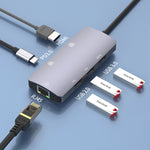 Estação de Acoplamento HUB Multifuncional Portátil USB-C / Tipo-C Onten OTN-UC910, OTN-UC910