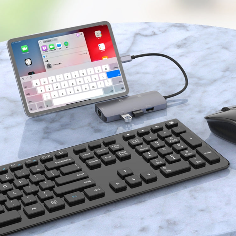 Estação de Acoplamento HUB Multifuncional Portátil USB-C / Tipo-C Onten OTN-UC910, OTN-UC910