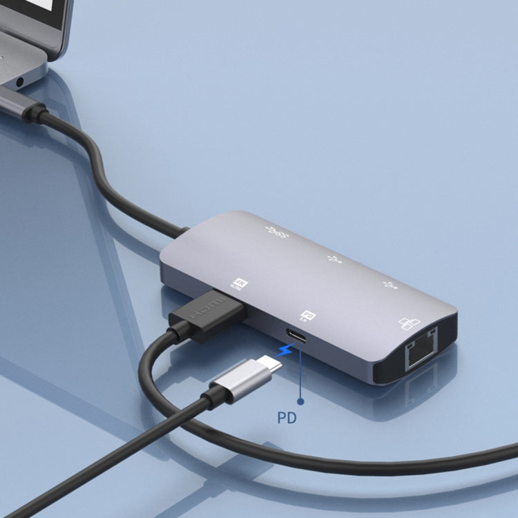 Estação de Acoplamento HUB Multifuncional Portátil USB-C / Tipo-C Onten OTN-UC910, OTN-UC910