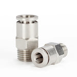 Conector Rápido Pneumático Reto com Rosca Macho em Cobre Níquelado LAIZE, PC4-01, PC4-02, PC4-M5, PC6-01, PC6-02, PC6-03, PC6-04, PC6-M5, PC8-01, PC8-02, PC8-03, PC8-04, PC10-01, PC10-02, PC10-03, PC10-04, PC12-01, PC12-02, PC12-03, PC12-04, PC14-02