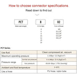 Conector Rápido Pneumático Reto com Rosca Macho em Cobre Níquelado LAIZE, PC4-01, PC4-02, PC4-M5, PC6-01, PC6-02, PC6-03, PC6-04, PC6-M5, PC8-01, PC8-02, PC8-03, PC8-04, PC10-01, PC10-02, PC10-03, PC10-04, PC12-01, PC12-02, PC12-03, PC12-04, PC14-02