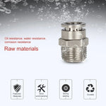 Conector Rápido Pneumático Reto com Rosca Macho em Cobre Níquelado LAIZE, PC4-01, PC4-02, PC4-M5, PC6-01, PC6-02, PC6-03, PC6-04, PC6-M5, PC8-01, PC8-02, PC8-03, PC8-04, PC10-01, PC10-02, PC10-03, PC10-04, PC12-01, PC12-02, PC12-03, PC12-04, PC14-02