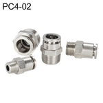 Conector Rápido Pneumático Reto com Rosca Macho em Cobre Níquelado LAIZE, PC4-01, PC4-02, PC4-M5, PC6-01, PC6-02, PC6-03, PC6-04, PC6-M5, PC8-01, PC8-02, PC8-03, PC8-04, PC10-01, PC10-02, PC10-03, PC10-04, PC12-01, PC12-02, PC12-03, PC12-04, PC14-02